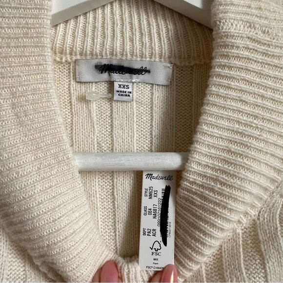 NWT Madewell Mockneck Crop Sweater NM625 sizes XXS XL - Picture 5 of 8